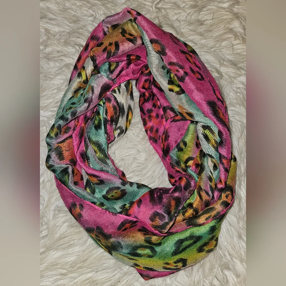 Rainbow Leopard Print Infinity Scarf – Payless – One Size